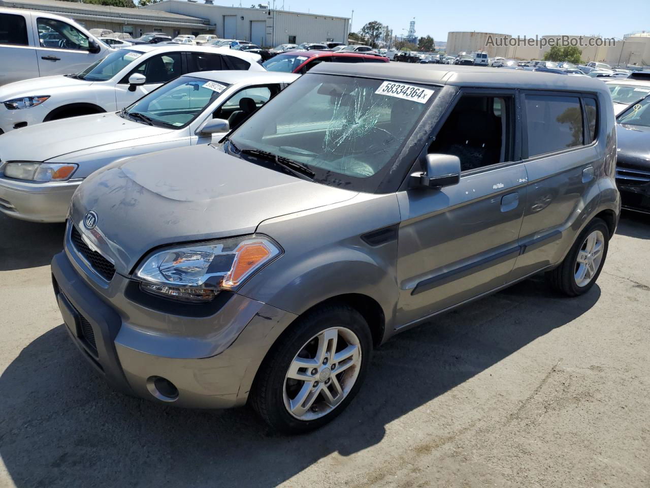 2010 Kia Soul + Silver vin: KNDJT2A2XA7151458