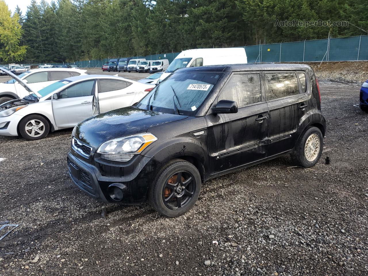 2012 Kia Soul  Черный vin: KNDJT2A52C7353997