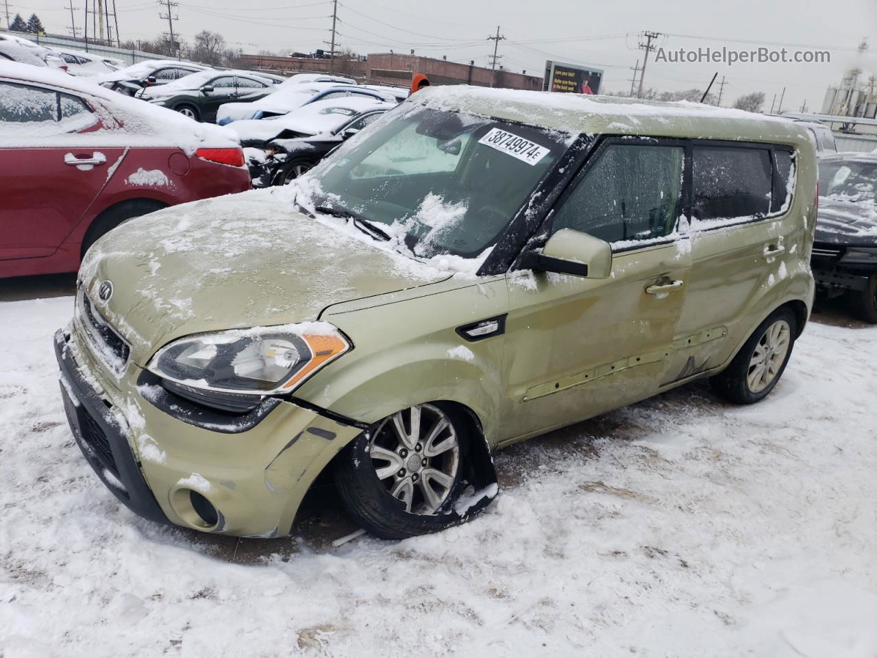 2013 Kia Soul  Зеленый vin: KNDJT2A52D7600839