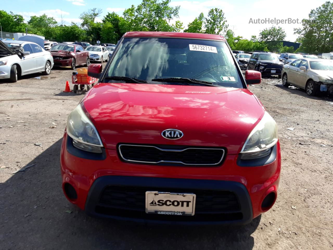 2013 Kia Soul  Красный vin: KNDJT2A55D7492880