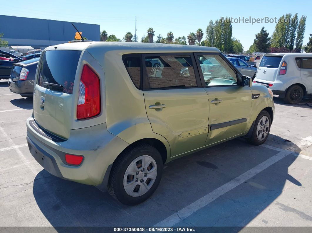 2013 Kia Soul Base Зеленый vin: KNDJT2A58D7601168