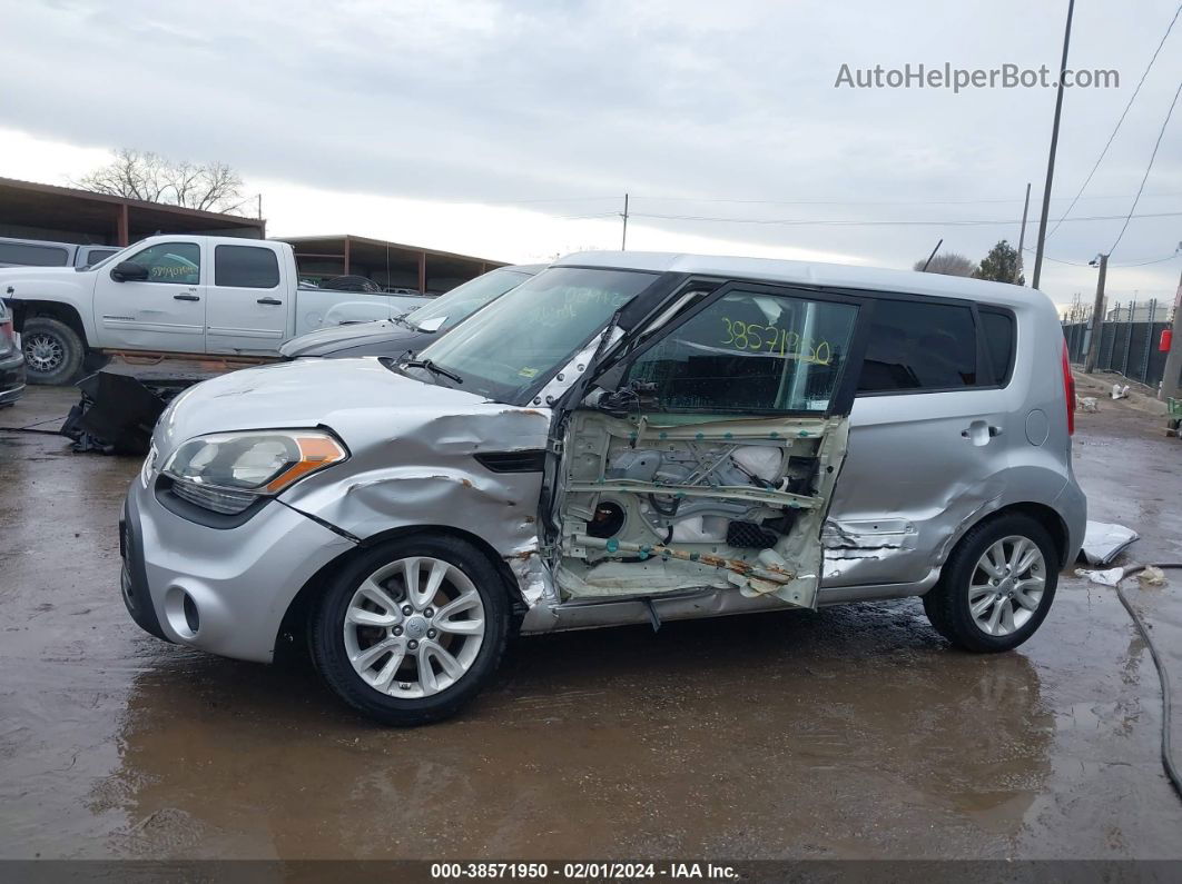 2013 Kia Soul + Silver vin: KNDJT2A6XD7489028