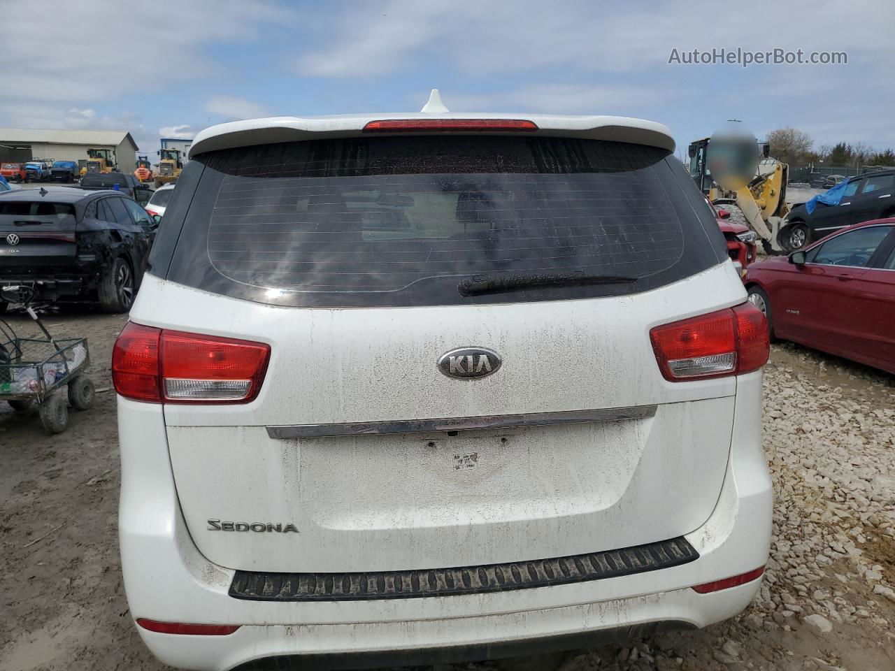 2017 Kia Sedona L White vin: KNDMA5C11H6304477