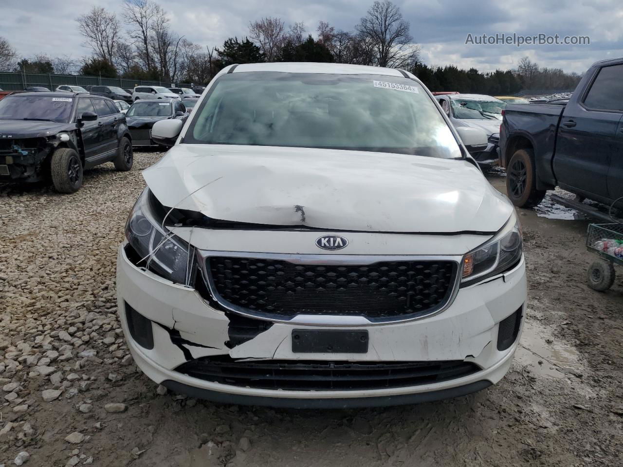 2017 Kia Sedona L White vin: KNDMA5C11H6304477