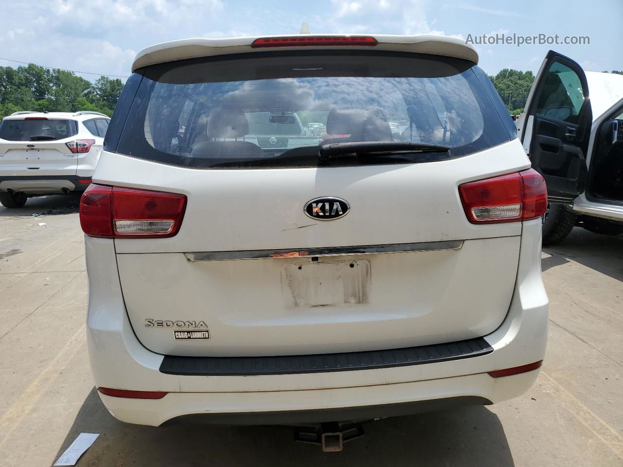 2017 Kia Sedona L White vin: KNDMA5C12H6281078