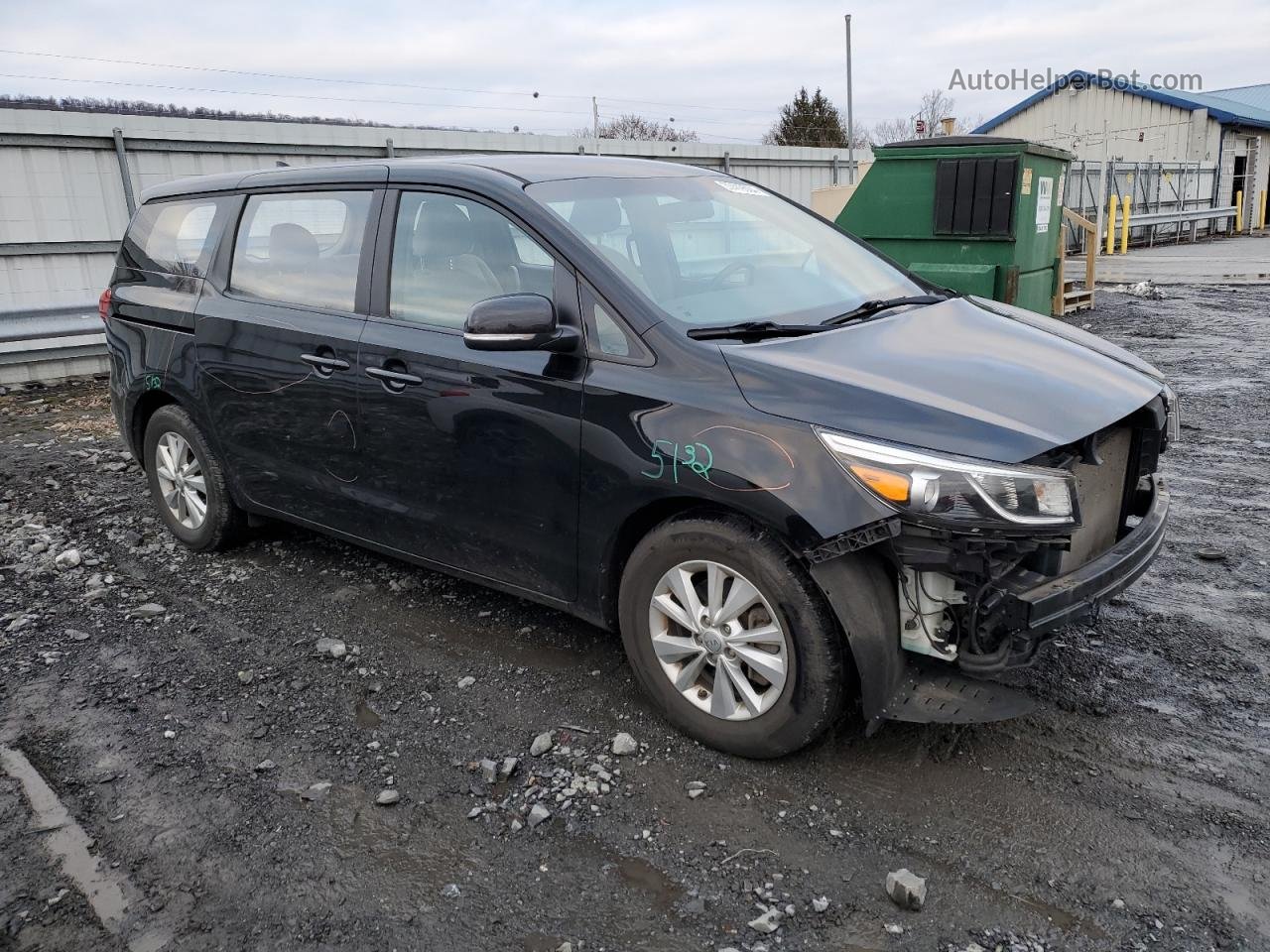 2017 Kia Sedona L Black vin: KNDMA5C19H6259708