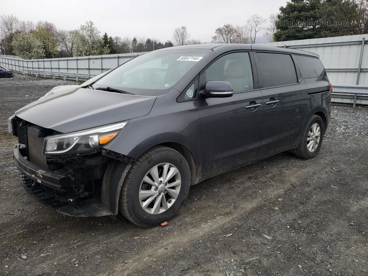 2017 Kia Sedona Lx Gray vin: KNDMB5C10H6227954