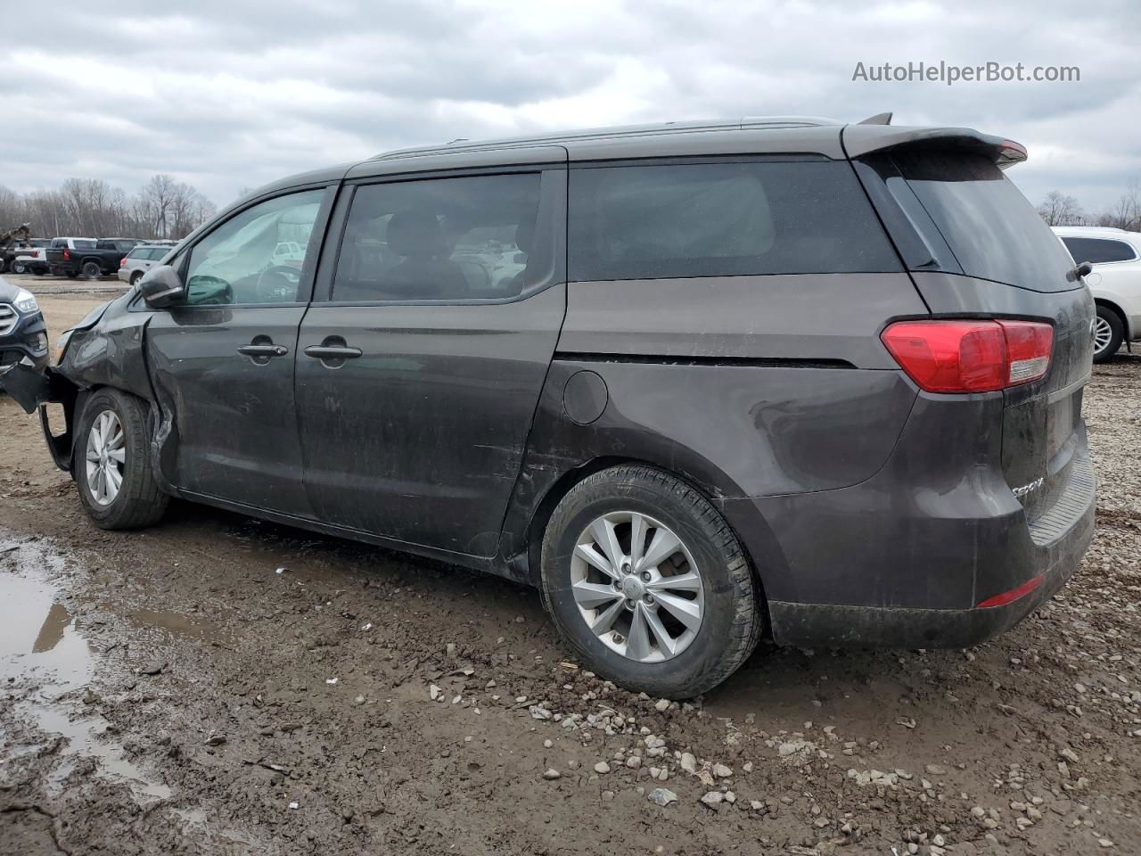 2017 Kia Sedona Lx Коричневый vin: KNDMB5C10H6230546