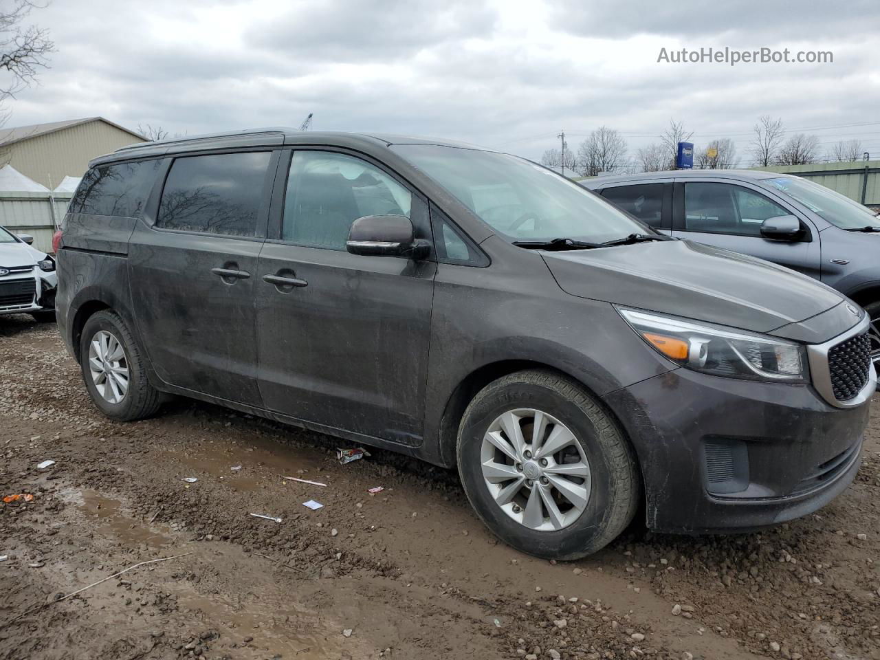 2017 Kia Sedona Lx Brown vin: KNDMB5C10H6230546