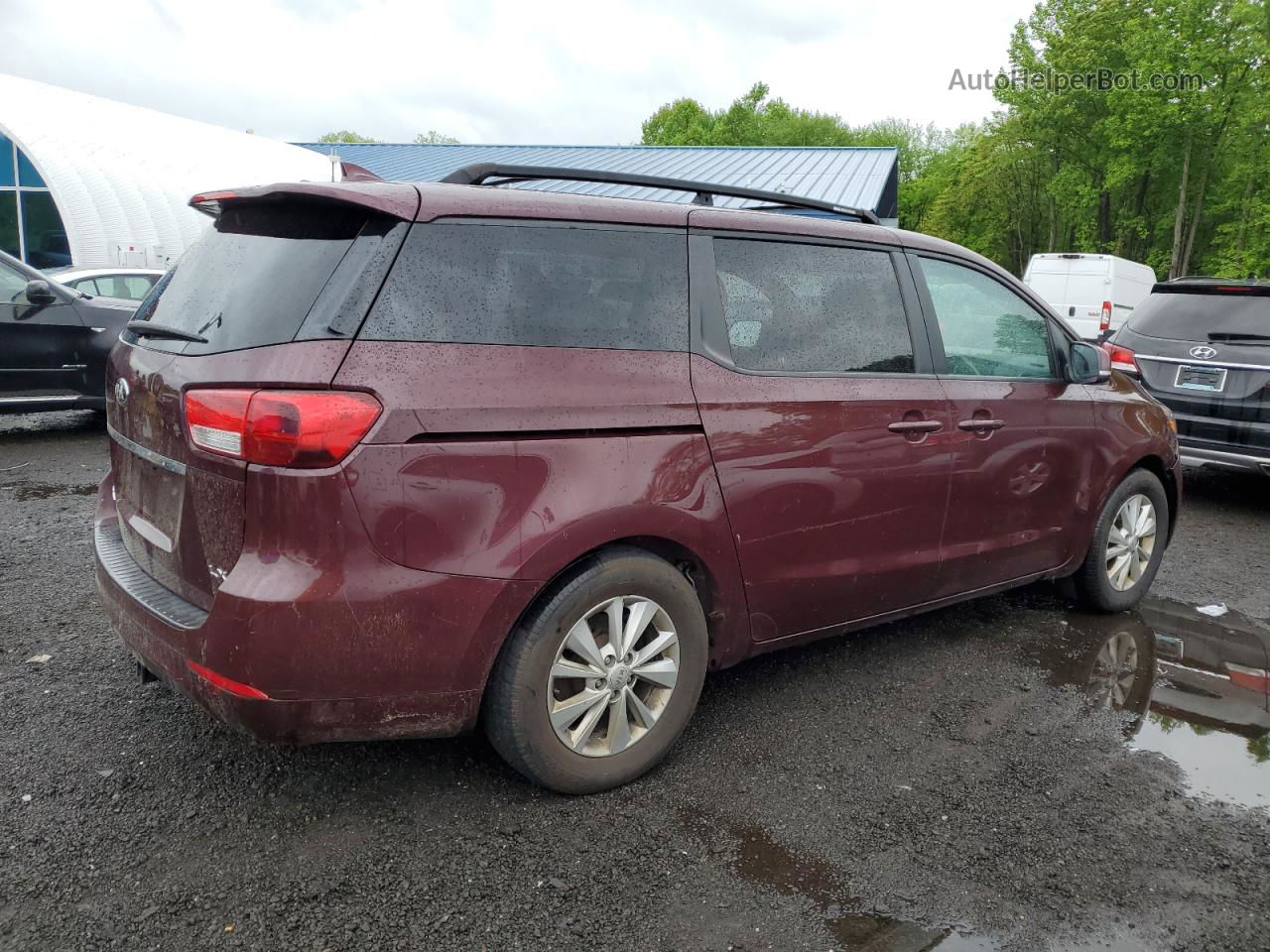 2017 Kia Sedona Lx Burgundy vin: KNDMB5C10H6234225