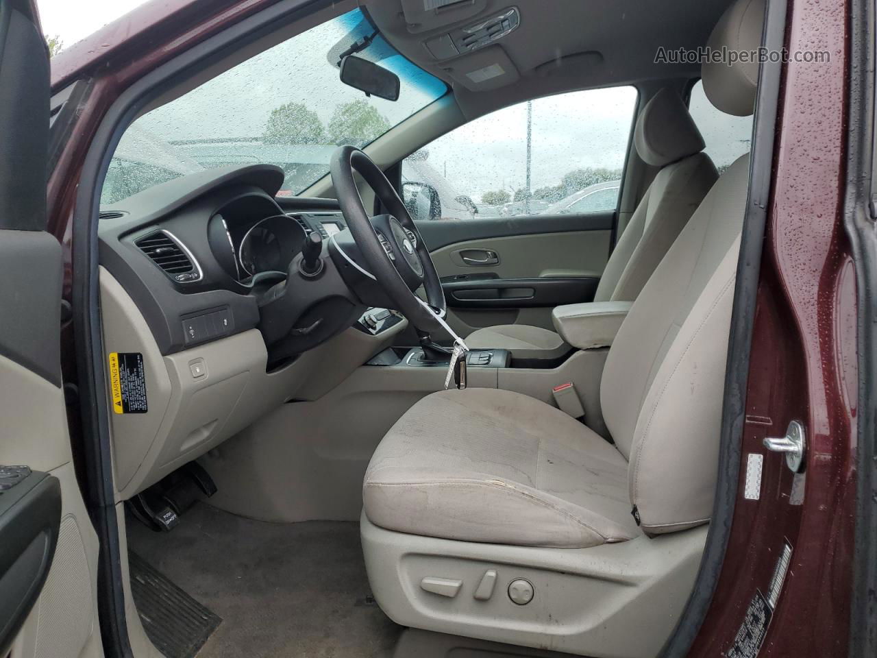 2017 Kia Sedona Lx Burgundy vin: KNDMB5C10H6234225