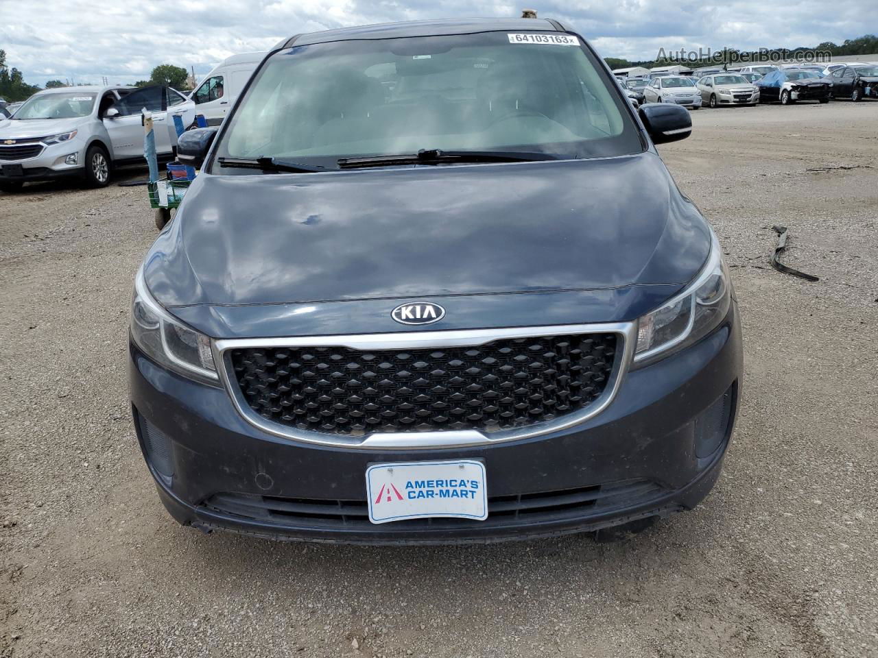 2017 Kia Sedona Lx Blue vin: KNDMB5C10H6244799