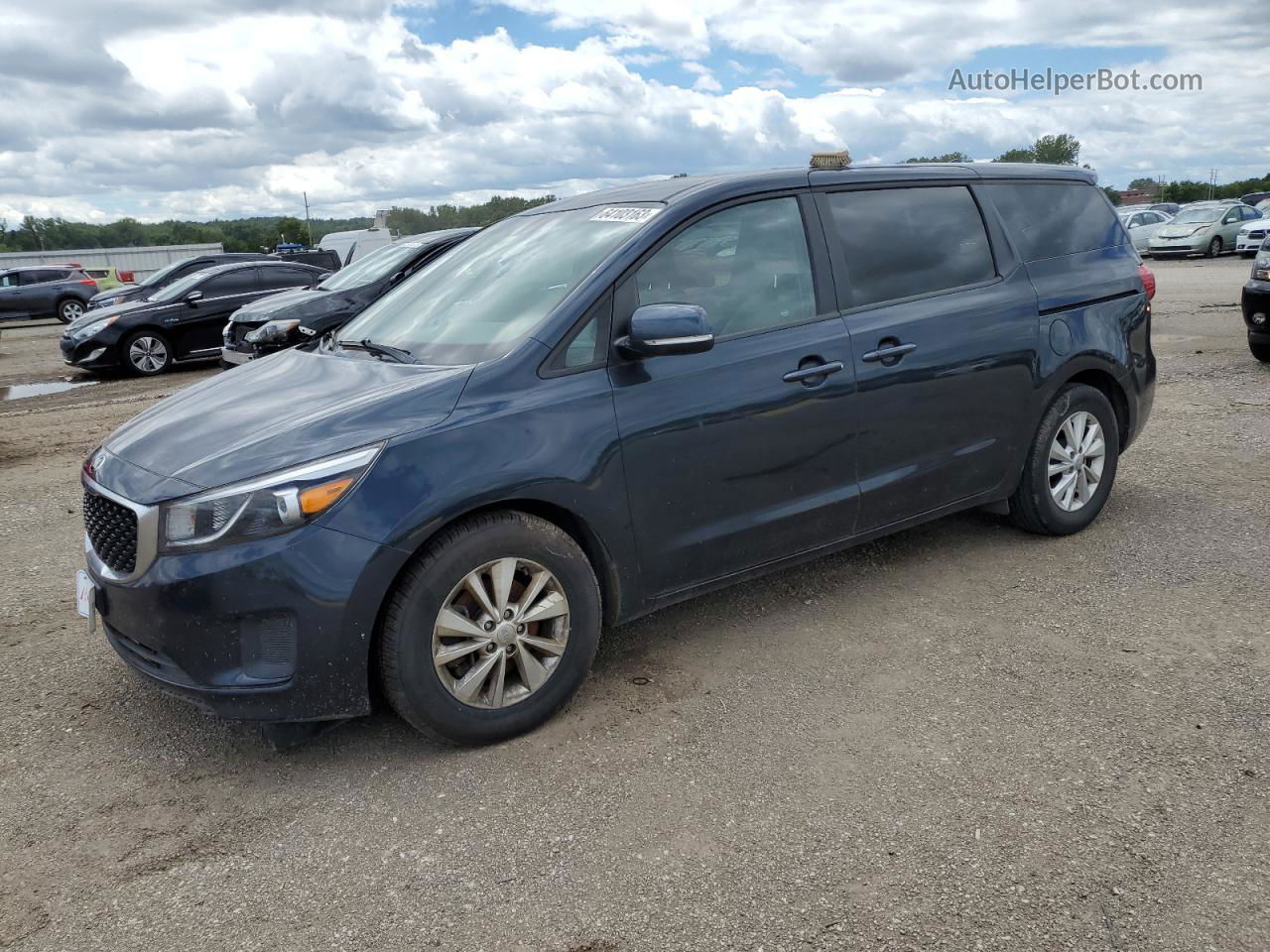 2017 Kia Sedona Lx Blue vin: KNDMB5C10H6244799