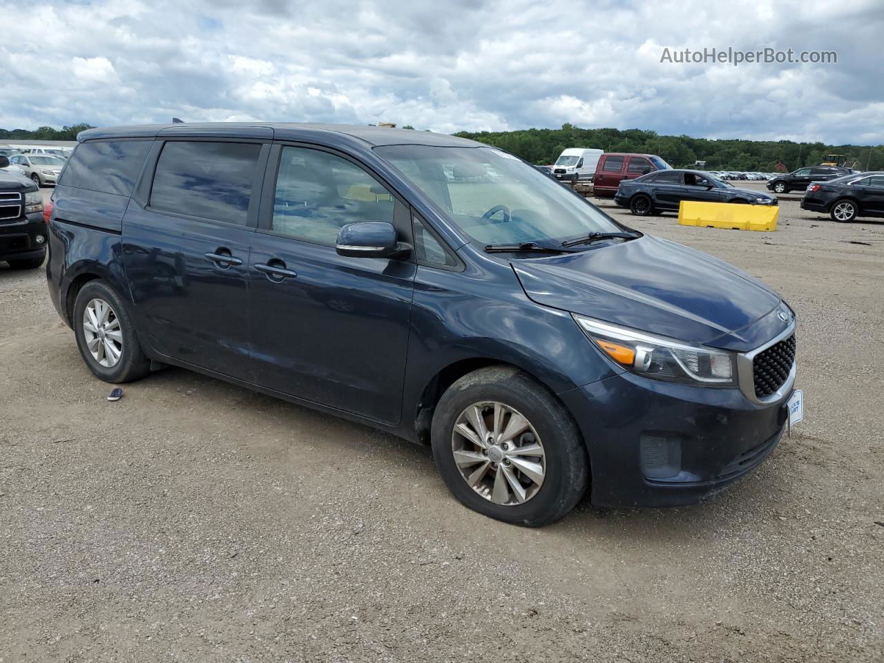 2017 Kia Sedona Lx Blue vin: KNDMB5C10H6244799