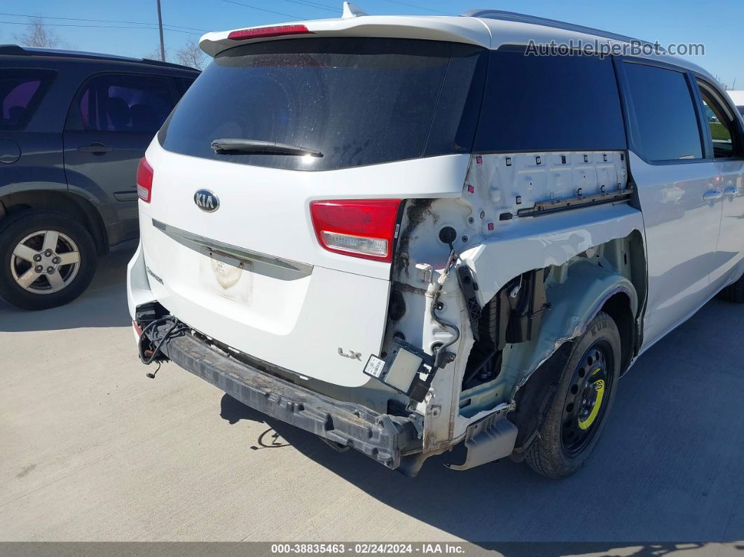 2017 Kia Sedona Lx White vin: KNDMB5C10H6325060