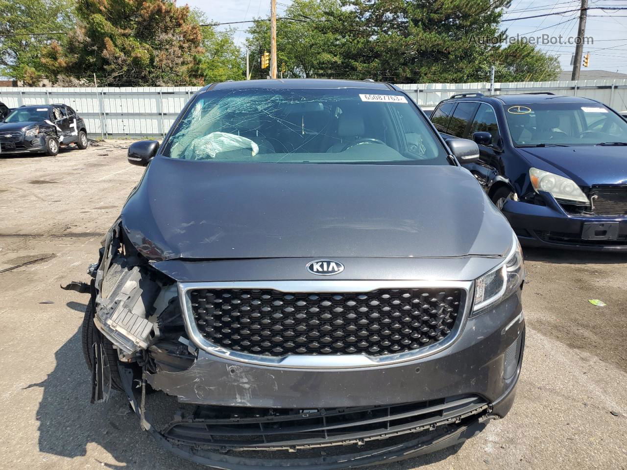 2017 Kia Sedona Lx Gray vin: KNDMB5C11H6267198