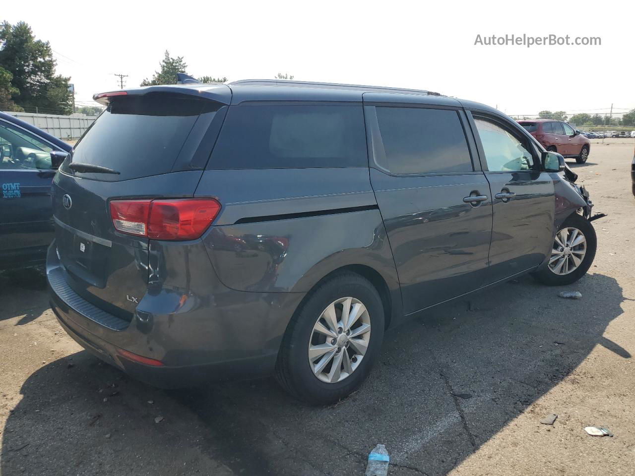 2017 Kia Sedona Lx Gray vin: KNDMB5C11H6267198