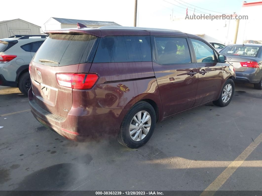 2017 Kia Sedona Lx Dark Brown vin: KNDMB5C11H6267251