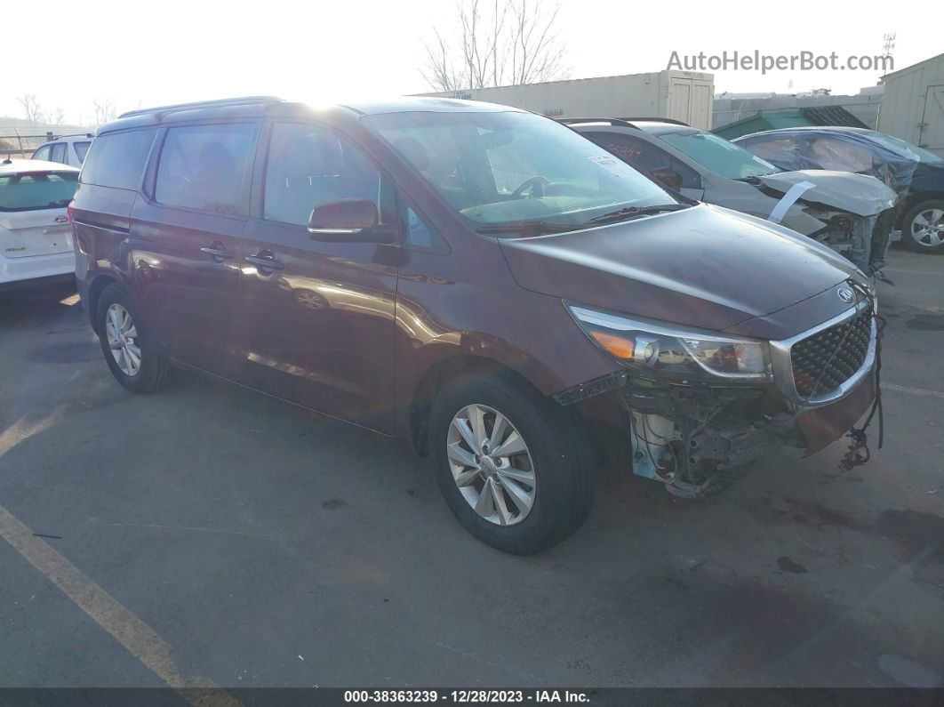 2017 Kia Sedona Lx Dark Brown vin: KNDMB5C11H6267251