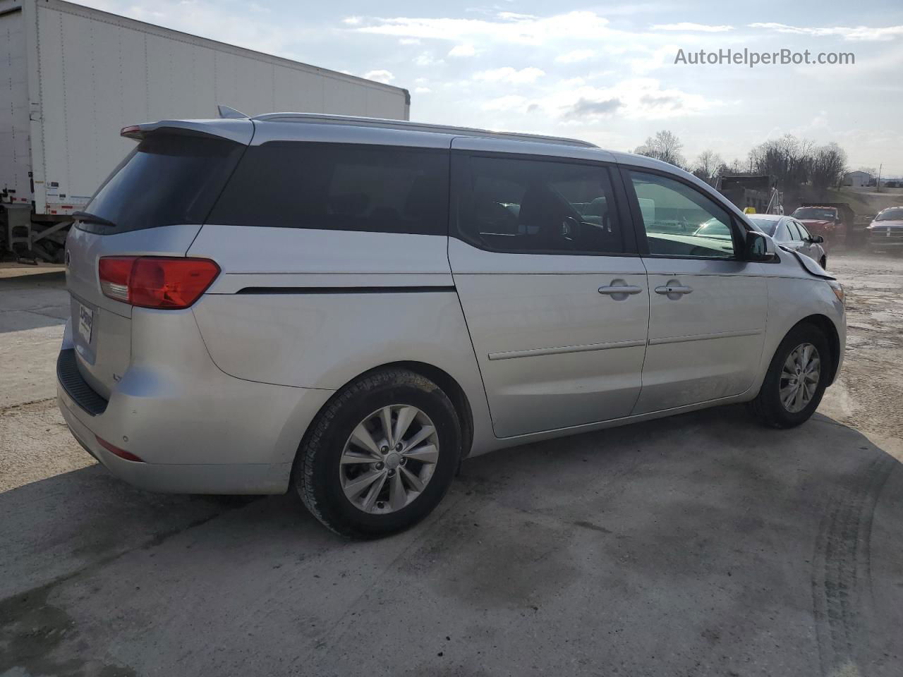 2017 Kia Sedona Lx Silver vin: KNDMB5C11H6312625