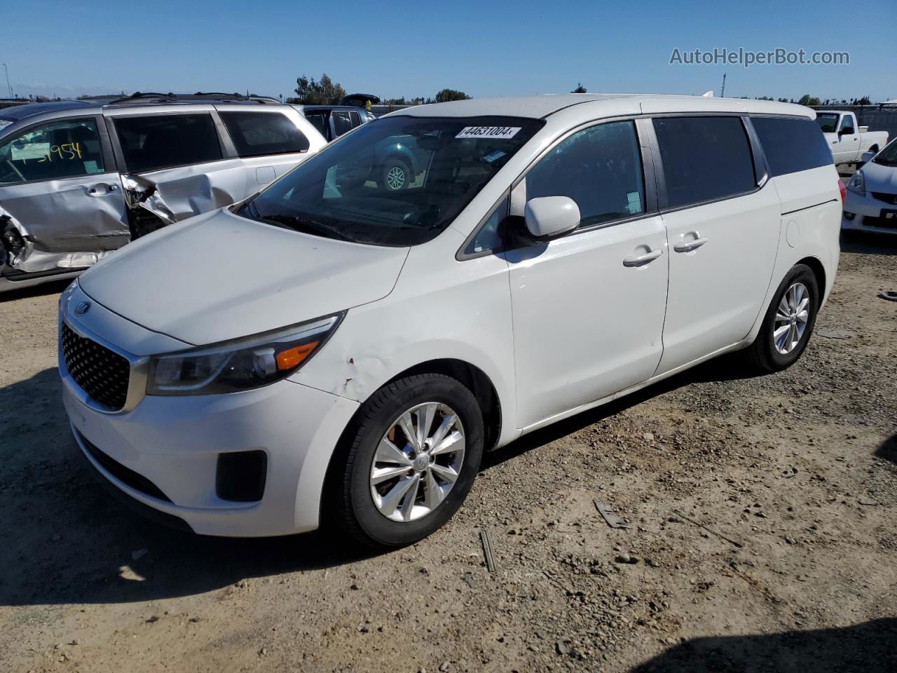 2017 Kia Sedona Lx White vin: KNDMB5C12H6229091