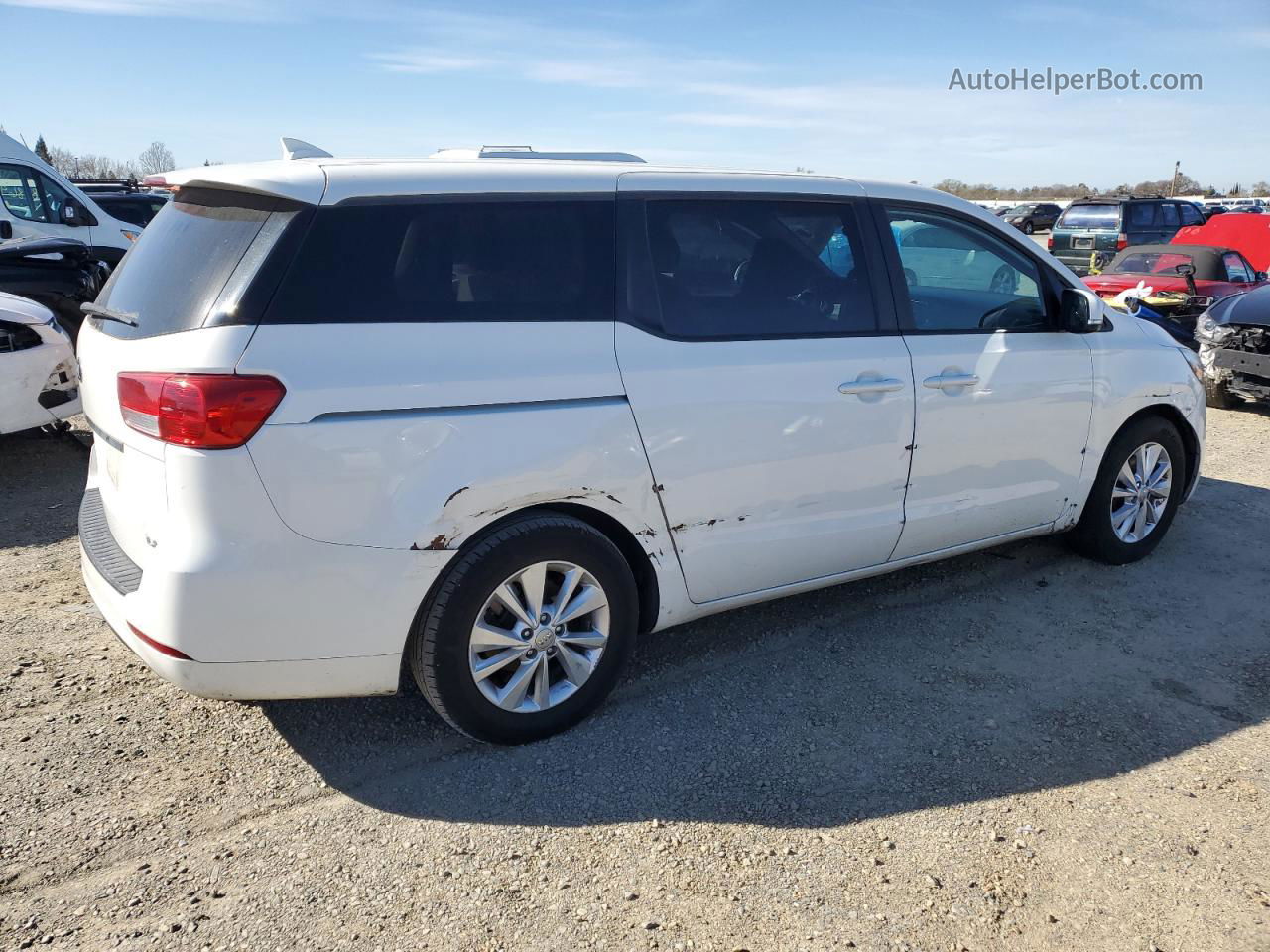 2017 Kia Sedona Lx White vin: KNDMB5C12H6229091