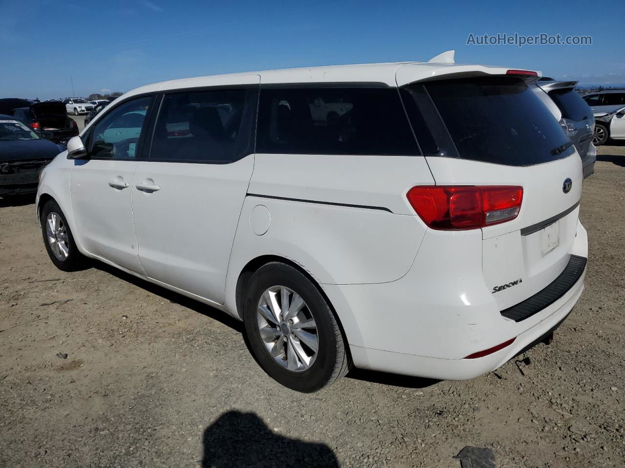 2017 Kia Sedona Lx White vin: KNDMB5C12H6229091