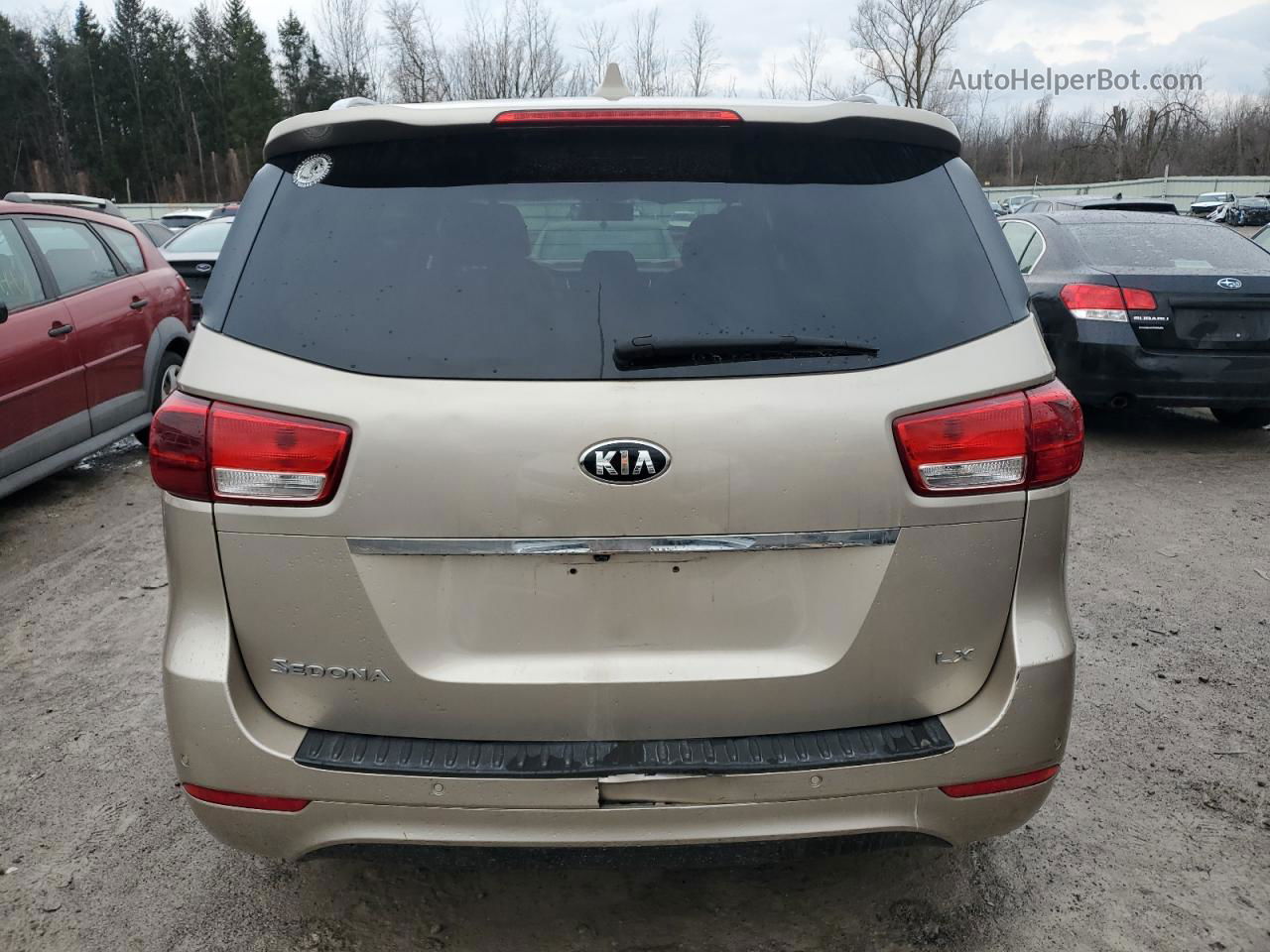 2017 Kia Sedona Lx Золотой vin: KNDMB5C12H6236915