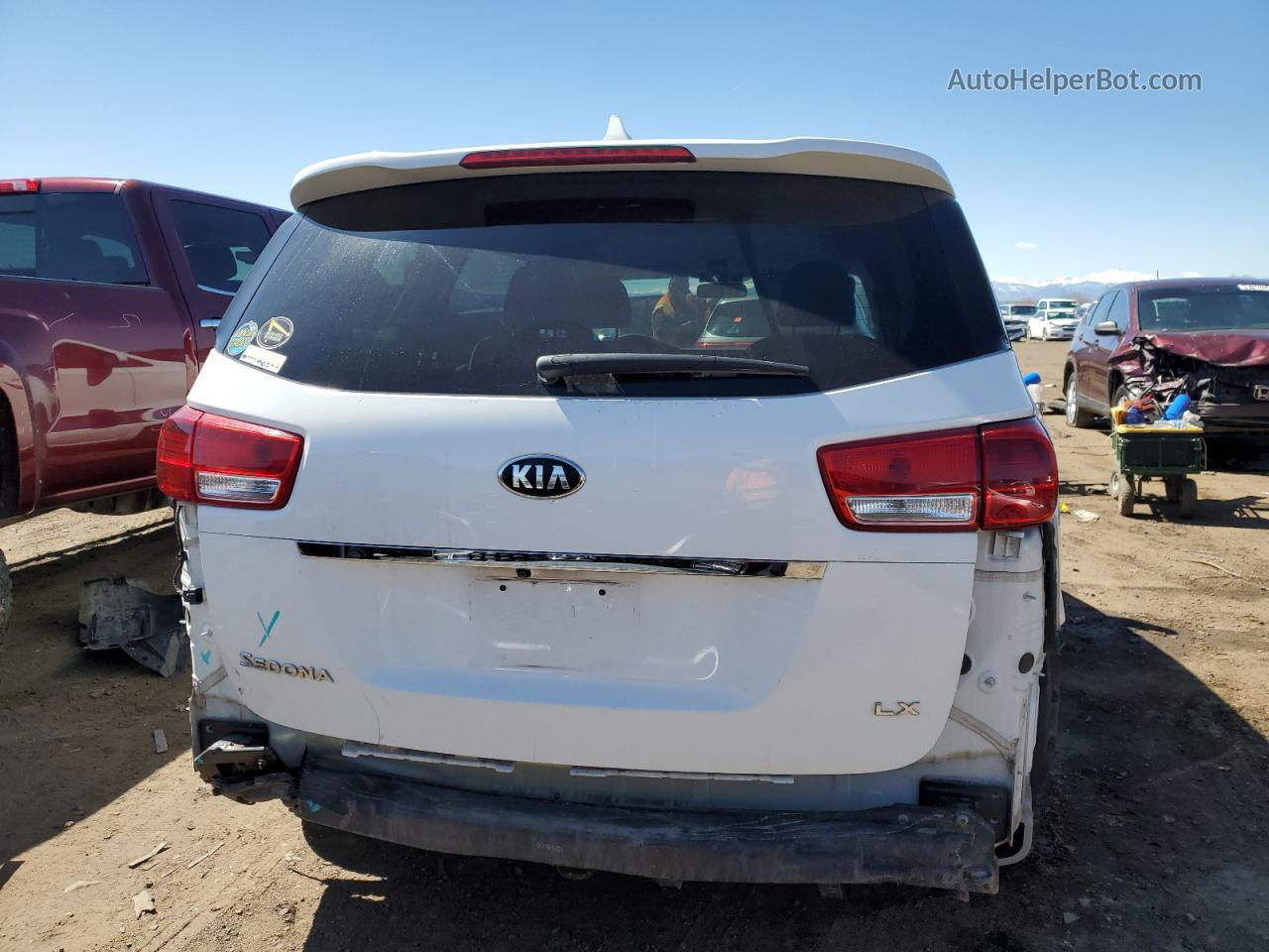 2017 Kia Sedona Lx White vin: KNDMB5C12H6241726