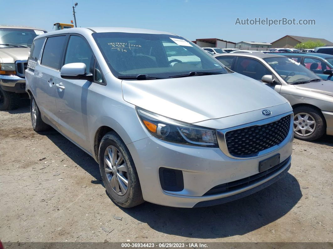 2017 Kia Sedona Lx Silver vin: KNDMB5C12H6243444