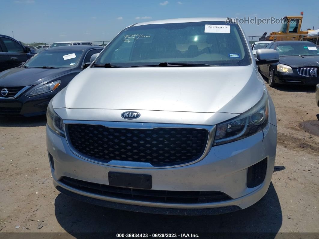 2017 Kia Sedona Lx Silver vin: KNDMB5C12H6243444