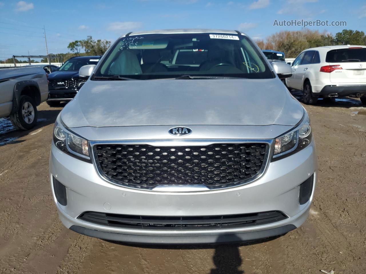 2017 Kia Sedona Lx Silver vin: KNDMB5C12H6281899