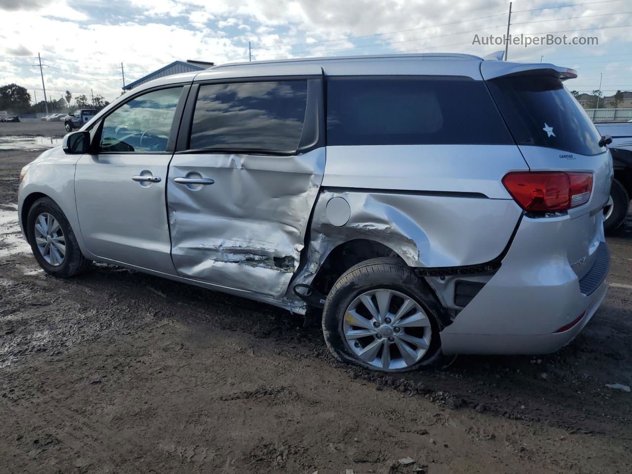 2017 Kia Sedona Lx Silver vin: KNDMB5C12H6281899