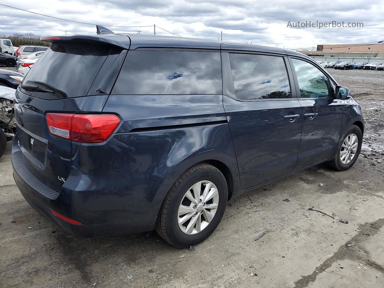 2017 Kia Sedona Lx Blue vin: KNDMB5C12H6306560