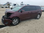 2017 Kia Sedona Lx Burgundy vin: KNDMB5C12H6320734