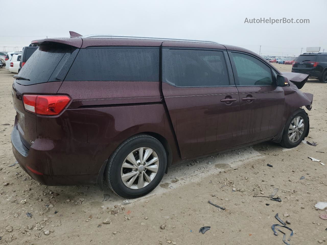 2017 Kia Sedona Lx Burgundy vin: KNDMB5C12H6320734