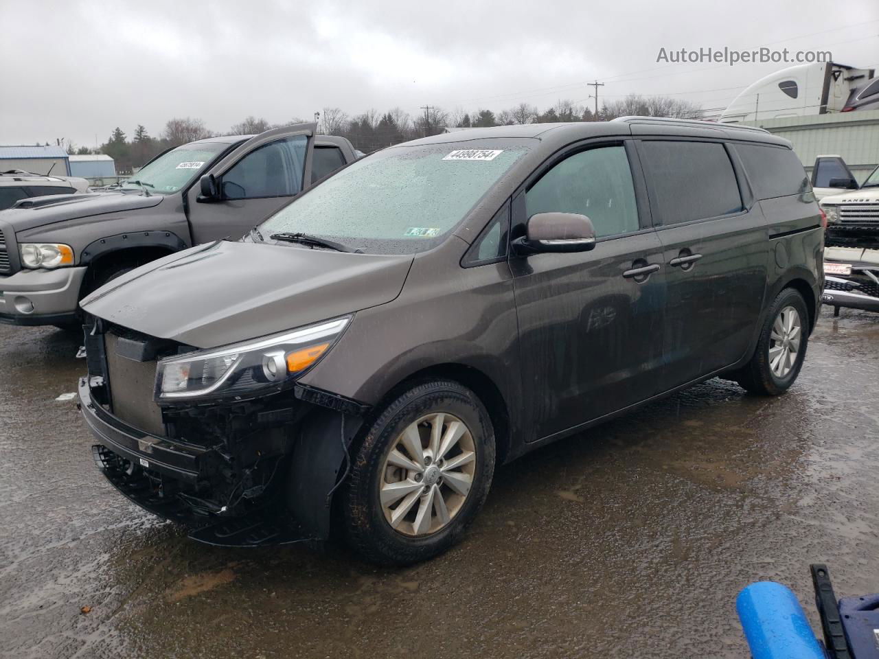 2017 Kia Sedona Lx Коричневый vin: KNDMB5C12H6329336