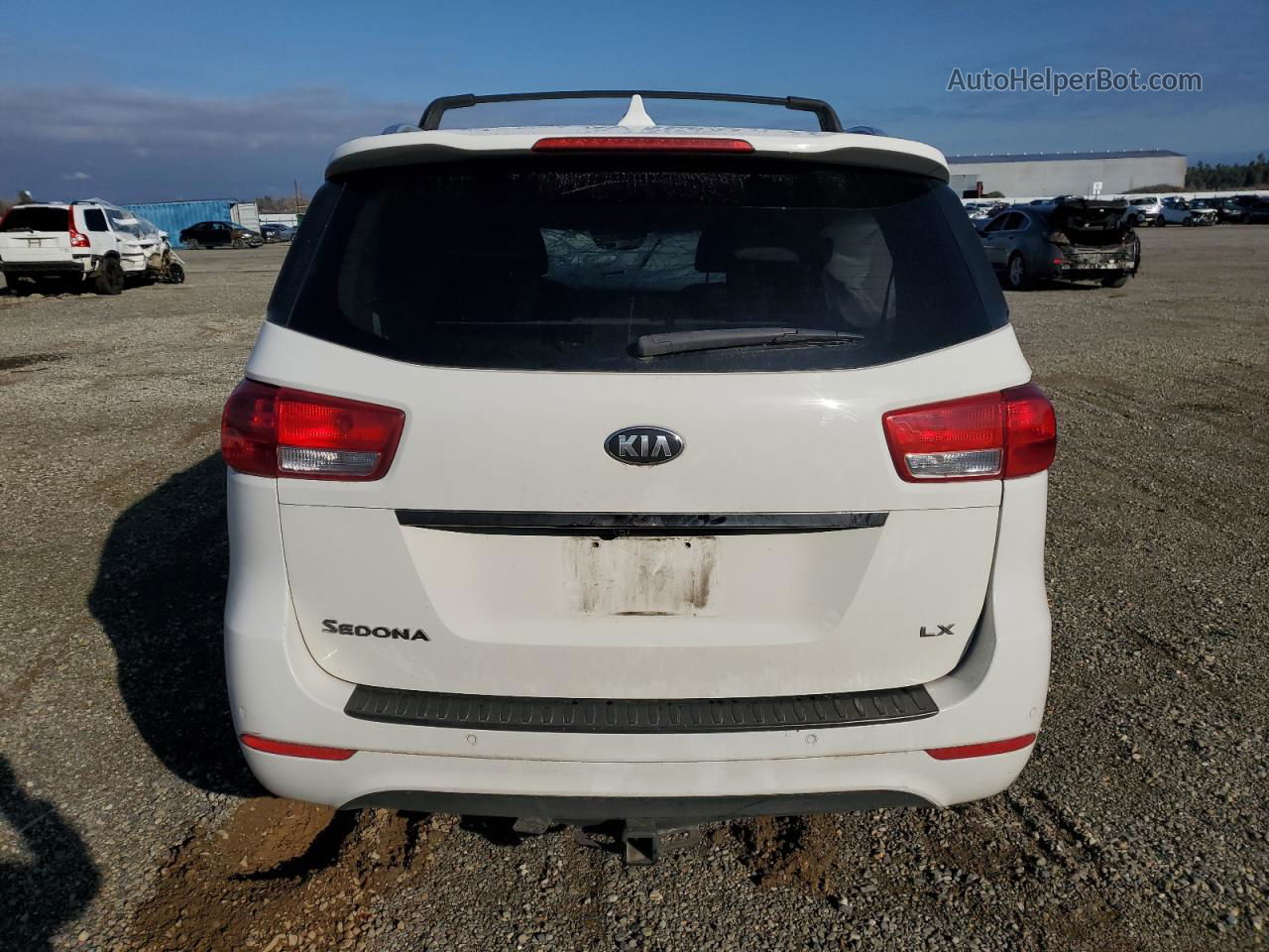 2017 Kia Sedona Lx White vin: KNDMB5C12H6337954