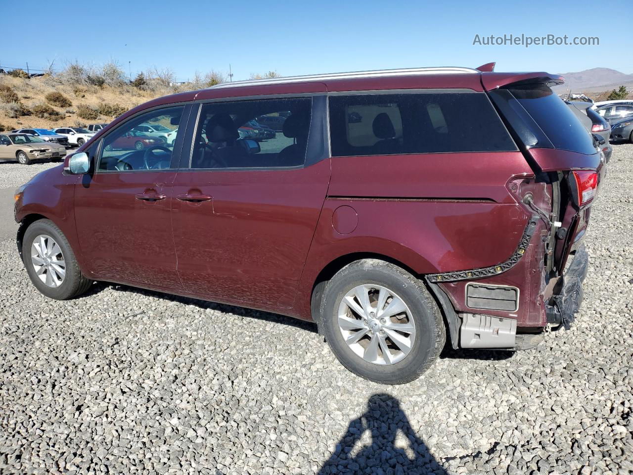 2017 Kia Sedona Lx Burgundy vin: KNDMB5C12H6338652