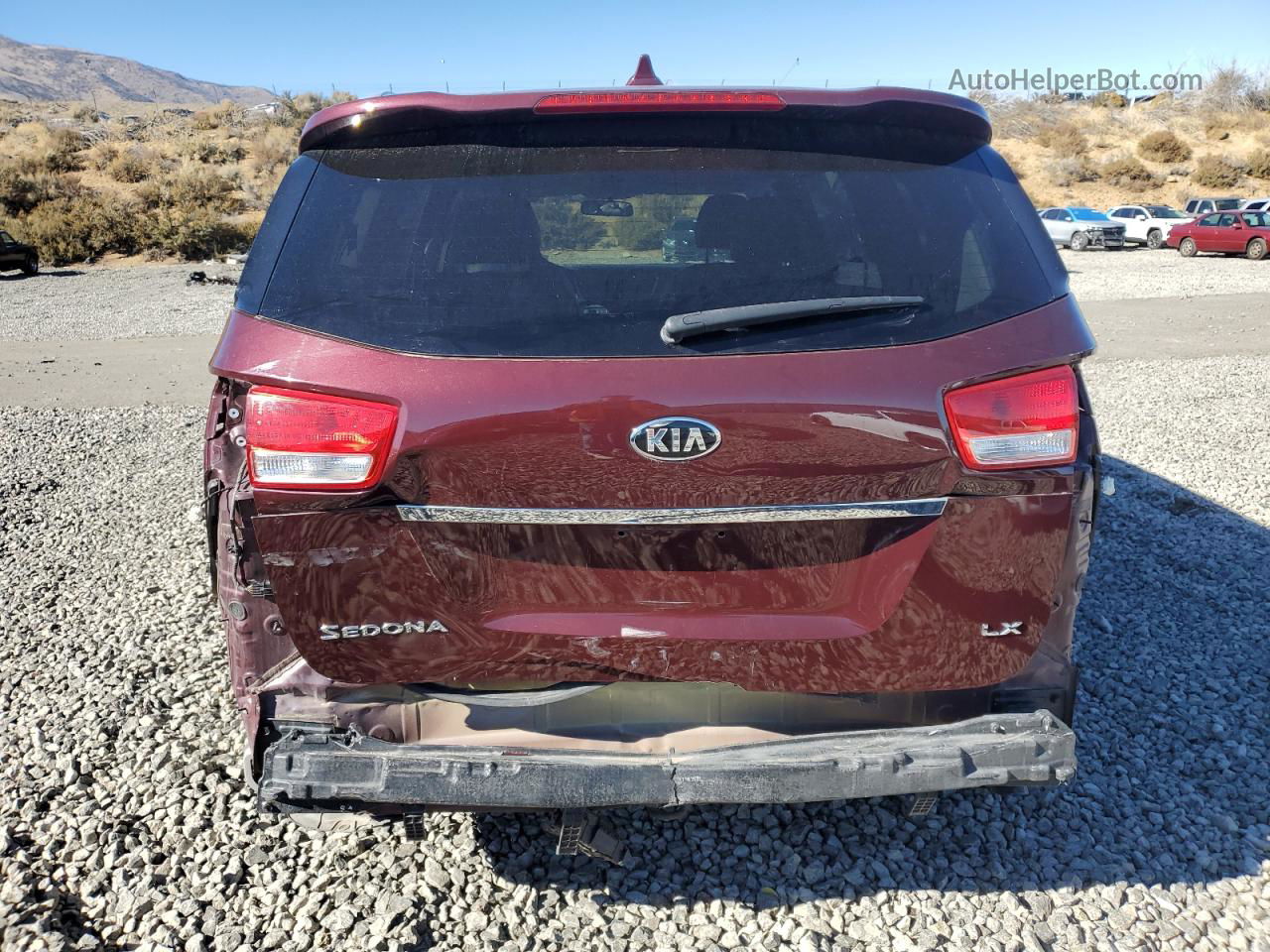 2017 Kia Sedona Lx Burgundy vin: KNDMB5C12H6338652