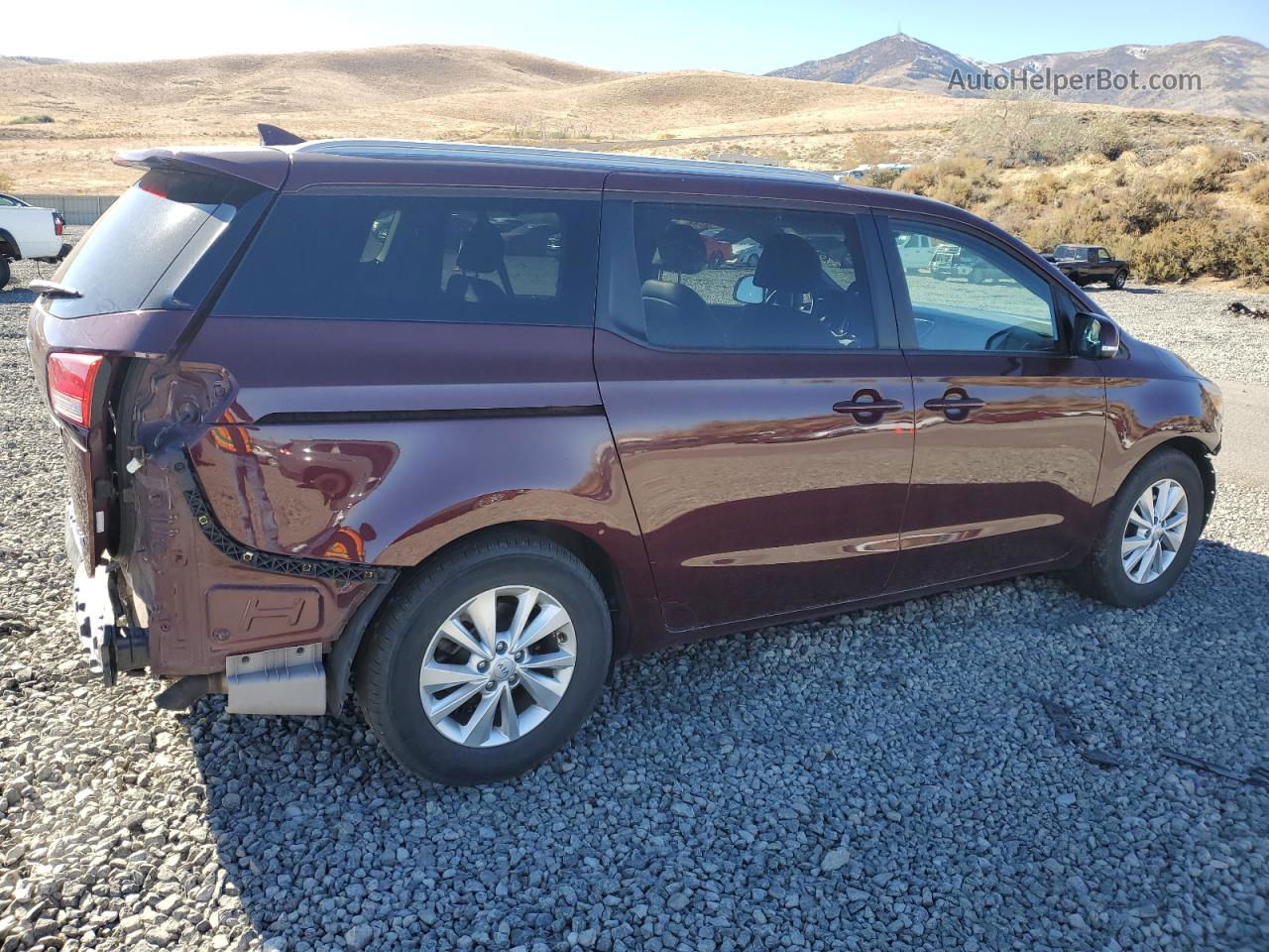 2017 Kia Sedona Lx Burgundy vin: KNDMB5C12H6338652