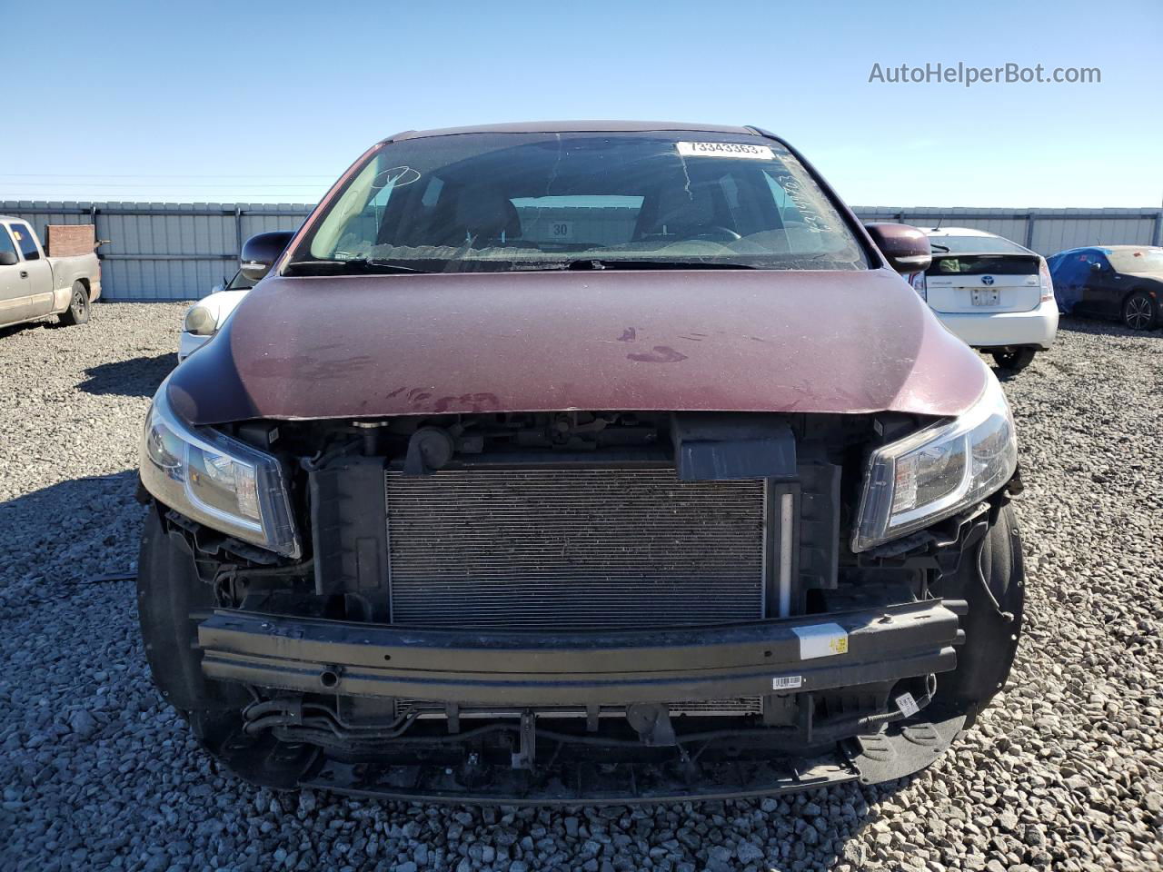 2017 Kia Sedona Lx Burgundy vin: KNDMB5C12H6338652