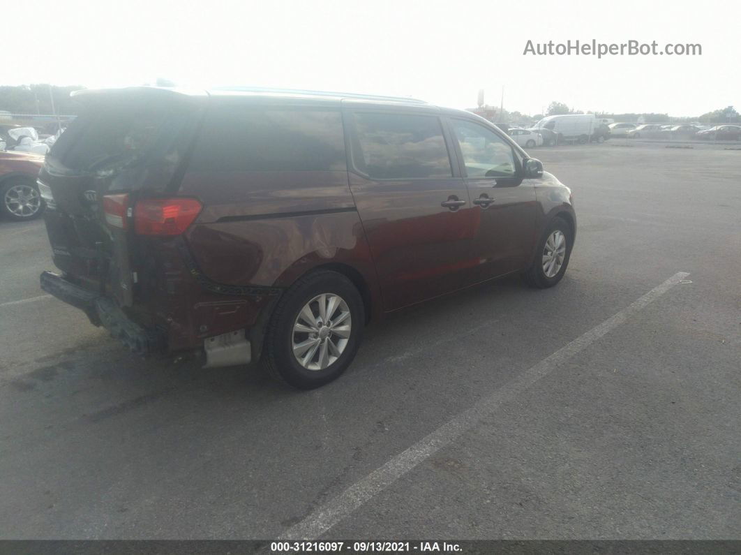 2017 Kia Sedona Lx Maroon vin: KNDMB5C13H6284410