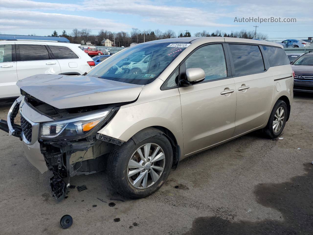 2017 Kia Sedona Lx Beige vin: KNDMB5C13H6307488