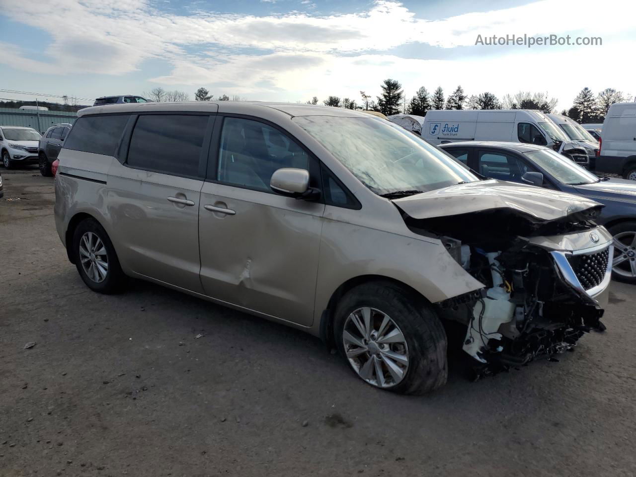 2017 Kia Sedona Lx Бежевый vin: KNDMB5C13H6307488