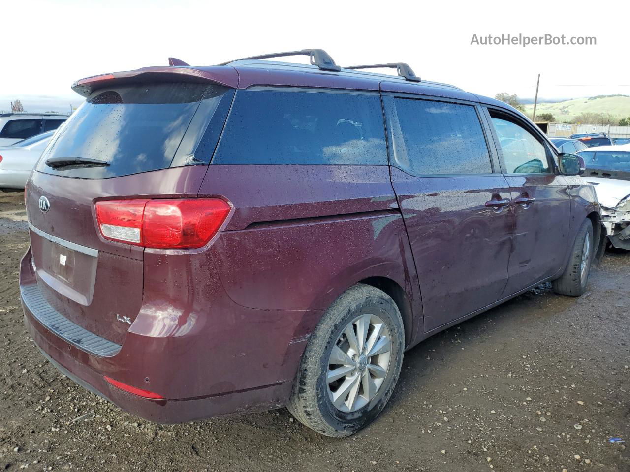 2017 Kia Sedona Lx Burgundy vin: KNDMB5C13H6319902