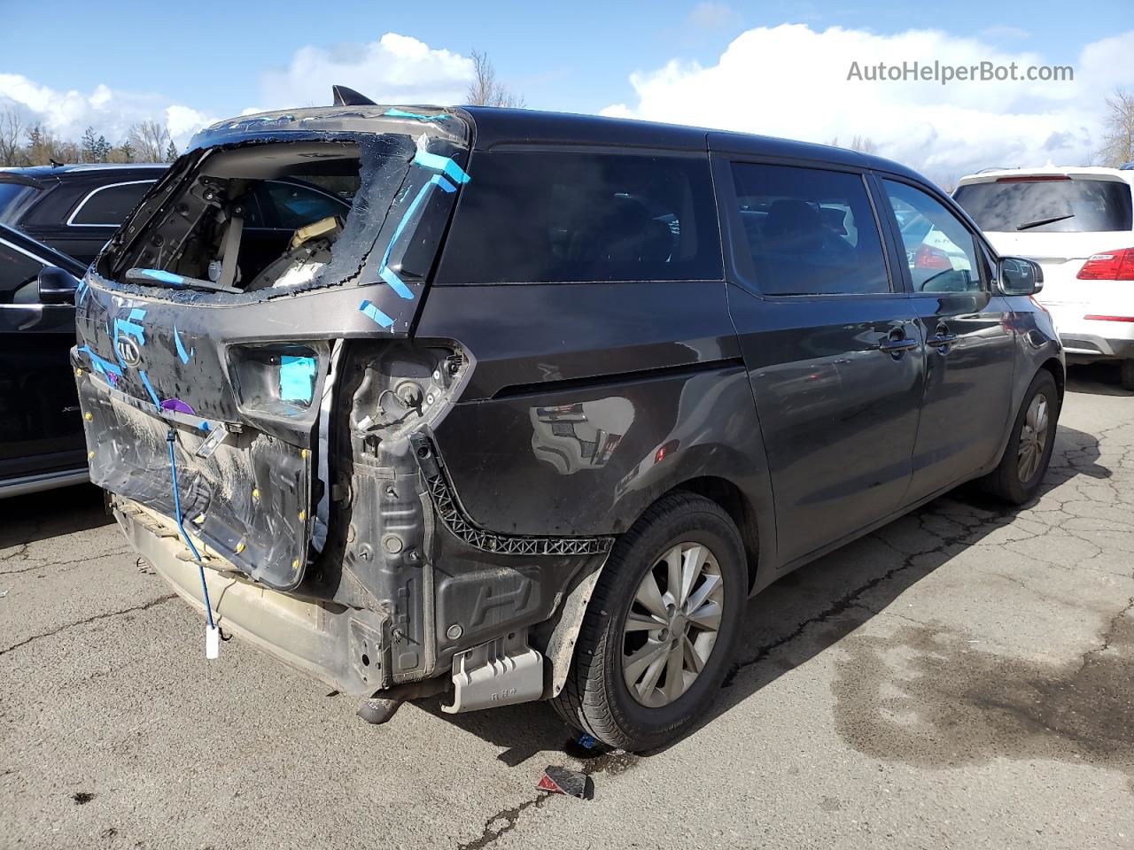 2017 Kia Sedona Lx Серый vin: KNDMB5C14H6220103