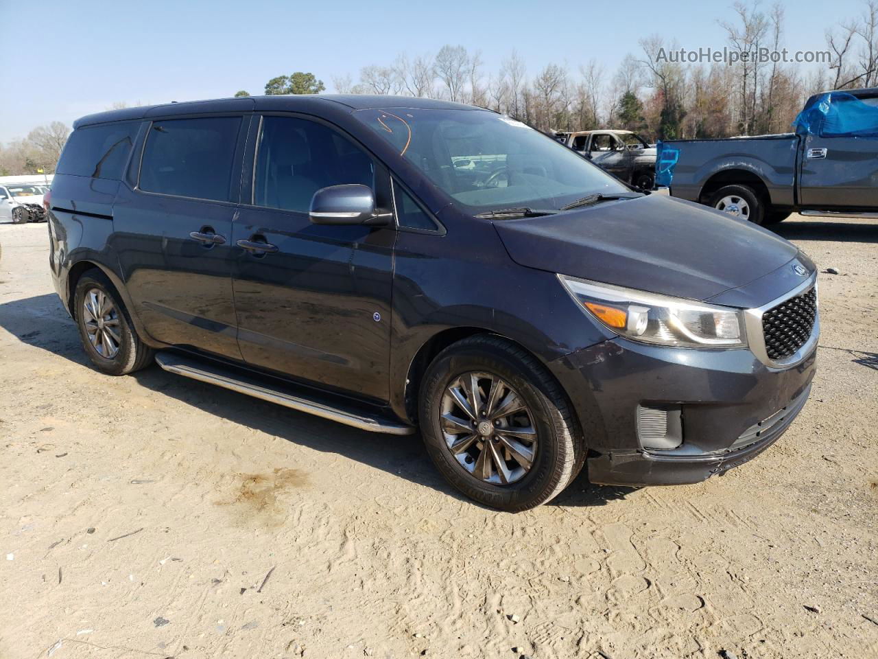 2017 Kia Sedona Lx Blue vin: KNDMB5C14H6226886