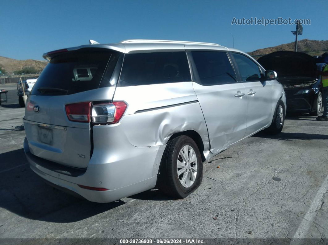 2017 Kia Sedona Lx Silver vin: KNDMB5C14H6233479