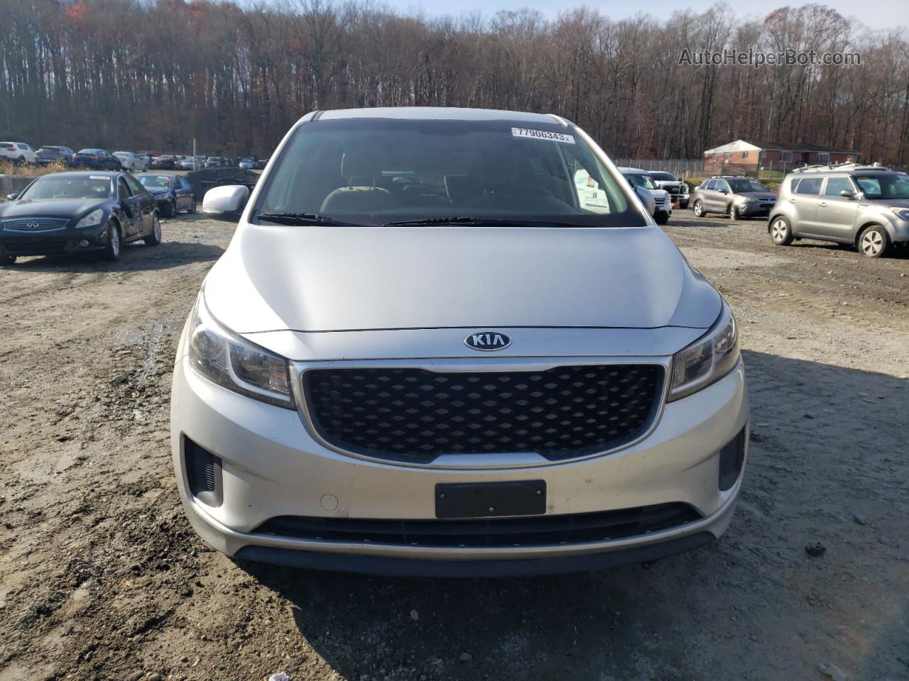 2017 Kia Sedona Lx Silver vin: KNDMB5C14H6242375